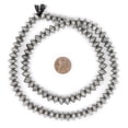 thumbnail image 2 of The Bead Chest Ethiopian Silver Saucer Beads, Large Hollow Handmade Bicone Lightweight Crafts Supplies for Jewelry Making (10mm), 2 of 3