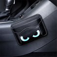 thumbnail image 1 of Organizador de bolsillo lateral para asiento de coche, mini bolsa de almacenamiento de cuero PU para consola de ventana de puerta automática, bandeja para soporte de teléfono y bolígrafo (negro), 1 of 2