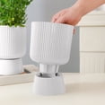 thumbnail image 1 of Modern Plastic Flower Pot with Detachable Water Storage Base | Lightweight High Footed Planter for Indoor Plants | Self-Watering, Breathable Design Prevents Root Rot | White, Blue, Green, Yellow, 1 of 6