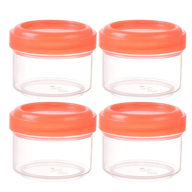 CUITING 4 Pcs /35ml Contenants en Verre pour Préparation de Repas avec Couvercles Bol à Soupe Rond en Verre avec Couvercles Hermétiques