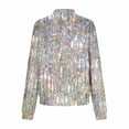 thumbnail image 4 of Ailaofu New Sequin Hoodie for Women, Long Sleeve Loose Fit Casual Jackets Fashion Full Zip Sparkly Coat Relaxed Fit Daily Wear, 4 of 5