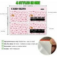 thumbnail image 2 of 12pcs Leopard Pattern Card Skin Sticker Bow Waterproof Debit Card Skin Decals Pink Leopard For Transportation Card Key Card Decoration, 2 of 6