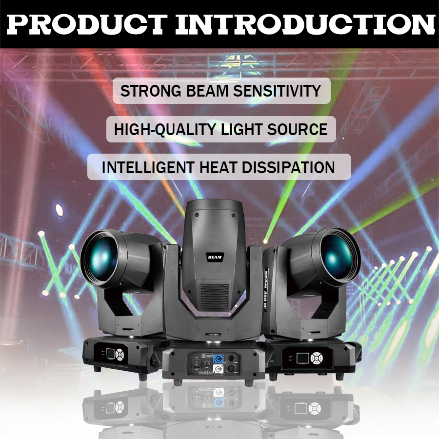 1Pack 350W Beam Stage Light Moving Head Light DJ Disco Event With 16 Prisms For DJ Disco Wedding