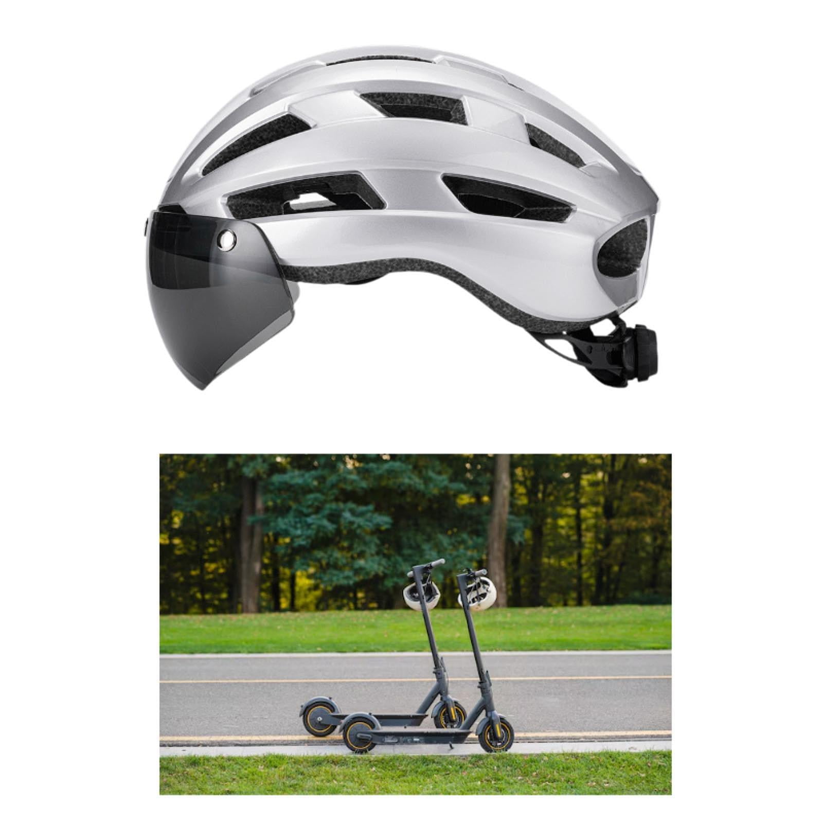 DimyFew Bike Helmet Bicycle Helmet Supplies Ventilation Removable Padded Shockproof Bike Silver