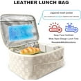thumbnail image 6 of Mziart Insulated Lunch Bag for Women, Cute Bento Lunch Box Containers Reusable PU Leather Portable Lunch Tote Lunch Cooler for Work Picnic Travel (White), 6 of 9