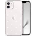 thumbnail image 1 of Étui Compatible avec iPhone 12 Mini Étui Transparente Mince Pare-Chocs en Silicone Protecteur avec Design Attrape-Rêves Mpa147 Points Blancs, 1 of 7