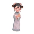 thumbnail image 3 of Estatua de niña de resina, centro de mesa antiguo tradicional chino, muñeca artesanal Gato 12x8x22cm, 3 of 9