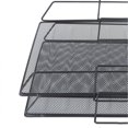 thumbnail image 3 of 2pcs 2 Tier File Trays Vertical 2 Layer Stackable Desk Tray Mesh Hollow Iron Free DIY Combination Desk Organizer Tray, 3 of 3