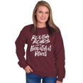 thumbnail image 5 of Rough Roads Beautiful Places Inspired Women Crewneck Sweatshirt Brisco Brands 5X, 5 of 6