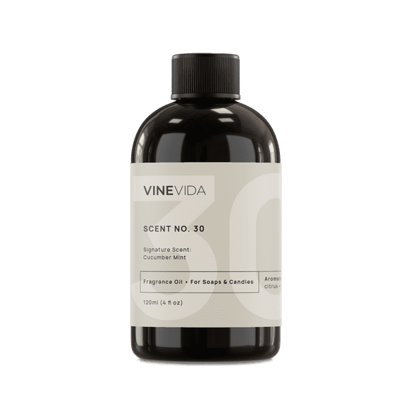 VINEVIDA Scent NO. 30, Signature Scent: Cucumber Mint Fragrance Oil, 4 Fl Oz
