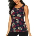 thumbnail image 3 of Goofa Roses Skulls Printed Womens Workout Tops for Women Sleeveless Yoga Shirts Athletic Running Tank Tops Sleeveless Gym Clothes Workout Apparel-XX-Large, 3 of 9