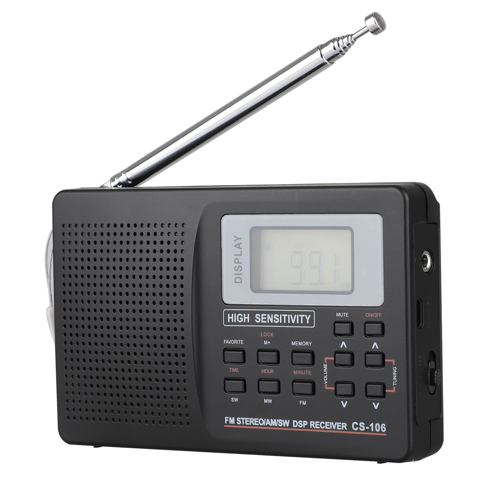 FM/AM /SW /MW Full Band Digital Stereo Radio Handheld 1.2" LCD Stereo Receiver