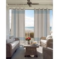 thumbnail image 4 of Blue Striped Blackout Curtains 84 Inches Long for Bedroom, Farmhouse Beige Geometric Minimalist Thermal Insulated Room Darkening Black Out Window Curtain Panels Grommet Drapes for Living Room, 4 of 8