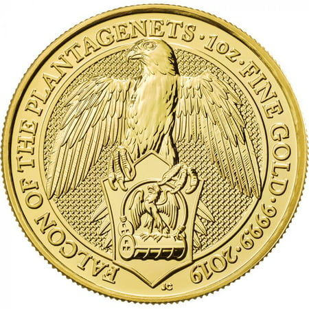 2019 1 oz Queen's Beasts Falcon of the Plantagenets Gold (Best Cleats In The World 2019)