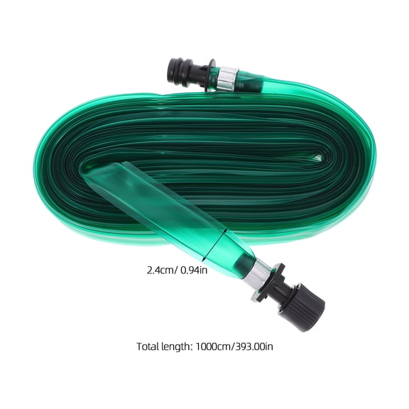SWETRACE Green PVC Flat Soaker Hose with Holes for Outdoor Garden Irrigation - 1 Piece Watering Sprinkler