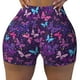 thumbnail image 2 of Fotbe Bright Purple Butterflies Shorts Sin Costuras – Shorts Deportivos de Cintura Alta para Mujer, Elásticos para Gimnasio, Yoga, Running o Ciclismo-X-Large, 2 of 8