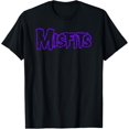 thumbnail image 1 of Misfits – Purple Logo T-Shirt Crew Neck Tshirts Adult Unisex Tops, 1 of 2