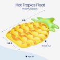 thumbnail image 4 of Funsicle 6ft Hot Tropics Inflatable Pool Lounge, Pineapple Design, Yellow, Age 9 and up, 4 of 9