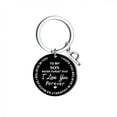 thumbnail image 3 of Creative DIY To My SON Black Stainless Steel Last Name 26 Letter Keychain 2.5cm, 3 of 8