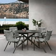 thumbnail image 5 of Brielle Outdoor Dark Eucalyptus Wood and Gray Rope Dining Chairs - Set of 2, 5 of 14