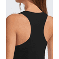 thumbnail image 3 of G4Free Lyocell Racerback Women Workout Tank Tops Ruch Side High Neck Muscle Tops for Gym Athletic Yoga, 3 of 8
