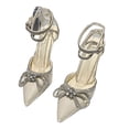 thumbnail image 3 of Sandalias de tacón alto con correa en el tobillo,Sandalias con punta cerrada en el tobillo con punta estrecha para mujer Sandalias de tacón alto con punta puntiaguda, las mejores en su clase, 3 of 8