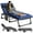 Black +Blue Pad, variant on NAIZEA Folding Camping Cot Bed, Adjustable 4-Position Reclining Chaise with Pillow and Pad