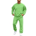 thumbnail image 2 of HAJWOH Sweatsuits for Mens Long Sleeve Crewneck Sweatshirt and sweatpants Tracksuit for Spring and Fall, 2 of 5