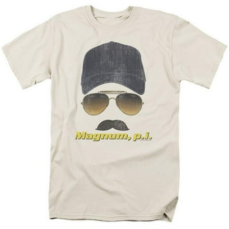 Trevco Magnum Pi-Geared Up Short Sleeve Adult 18-1 Tee, Cream - Large
