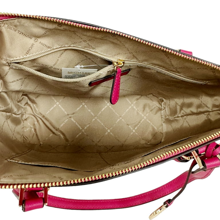 Michael Kors, Bags, Michael Kors Charlotte Large Saffiano Leather Top Zip  Tote Bag