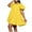 Yellow, variant on Ayolanni Beach Dresses for Women Knee-Length Black Plus Size Short Sleeve Solid Flutter Shirt Dresses Girl Dresses L