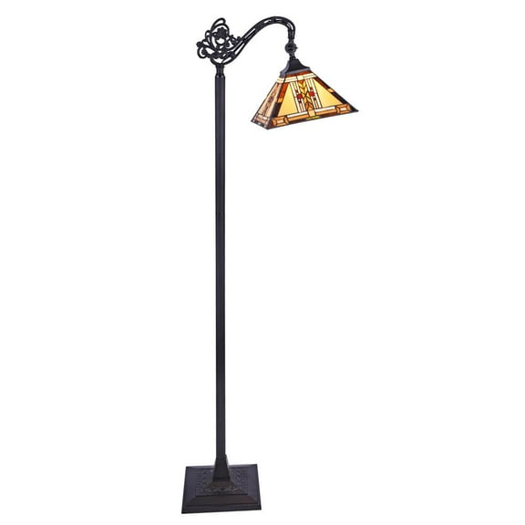 CHLOE Gode Tiffany-style 1 Light Reading Floor Lamp 11" Wide