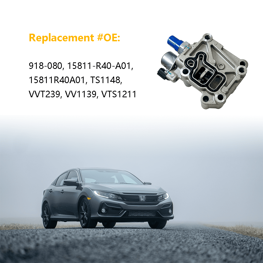 Engine Variable Valve Timing VVT Solenoid With Sensor | Replacement for Acura ILX TSX, Honda Accord Civic CR-V Crosstour | Replace# 15811-R40-A01, 918-080