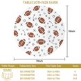 thumbnail image 3 of Football Arrow White Pattern Round Tablecloth 70"x70", Wrinkle Resistant Wipeable Table Cover for Kitchen Dining Room Picnic Patio and Party, 3 of 6