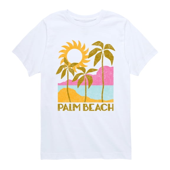 Instant Message - Palm Beach Deco - Youth Boys Short Sleeve Graphic T-Shirt