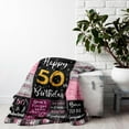 thumbnail image 6 of 50th Birthday Gifts for Women, 50th Birthday Gift Blanket 50"X60", 50 Year Old Gifts for Women, 50th Birthday Gifts for Her, 50th Birthday Decorations, 50 Years Old Birthday Gifts for Woman, 6 of 6