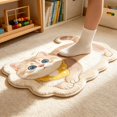 thumbnail image 3 of Cute Irregular Area Rug, Cat Shaped Soft Non Slip Floor Mat, Funny Decorative Cartoon Pet Bedside Carpet for Bedroom Entryway Dorm Indoor Home Decor, 3 of 6