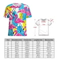 thumbnail image 2 of Flamingo Pattern Womens Tops Women's Fashion Casual Short Sleeve Flower Print Round Neck Pullover Top Blouse, 2 of 6