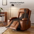 thumbnail image 2 of Power Lift Recliner Chair for Elderly,Electric Leather Lift Chair,  22" Wide Lift Assist Recliner for Seniors with Heat and Massage Function,Ergonomic Recliner Chair with Side Pocket and Cup Holders, 2 of 7