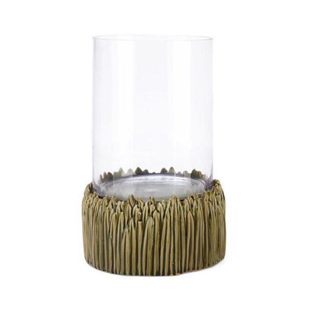 Imax 26372 Helios Large Glass Candle Hurricane, Clear