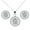 White Gold, variant on Cate & Chloe Blake 18k White Gold Plated Halo Jewelry Set with Simulated Diamonds Gift for Women