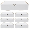 thumbnail image 1 of AURARMLET 30Pcs White Kraft Pizza Boxes Small Corrugated Food Safe Reusable For Takeaway Packaging 7Inch, 1 of 6