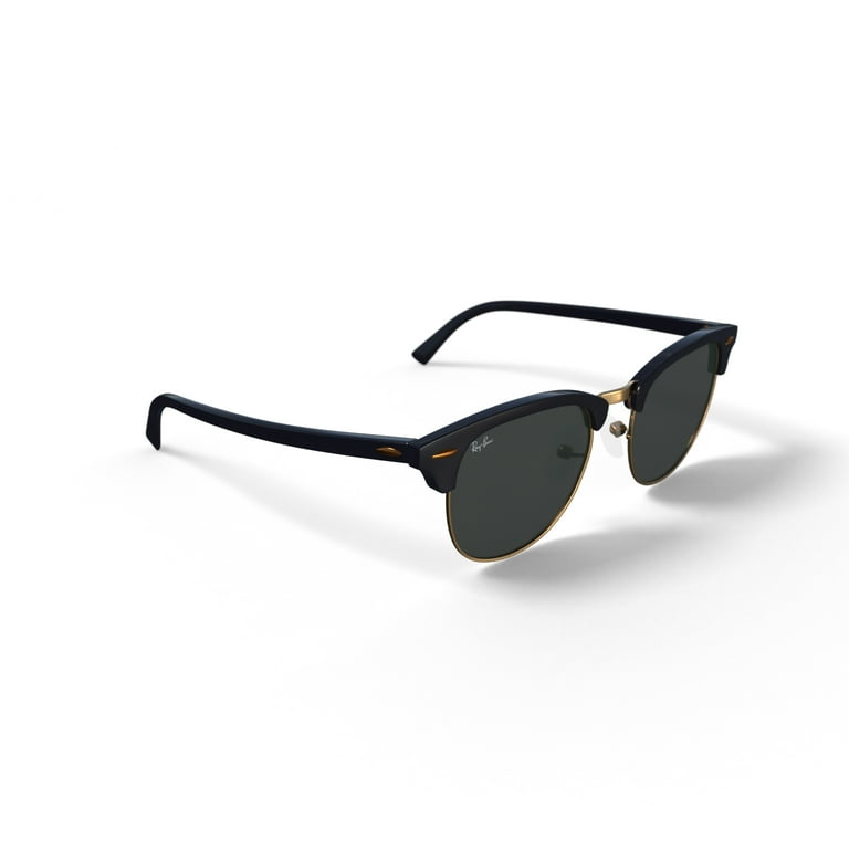 Ray-Ban Clubmaster with Black Accents Ray-Ban RB3016 Clubmaster - Browline Black Gold Frame  main image 4