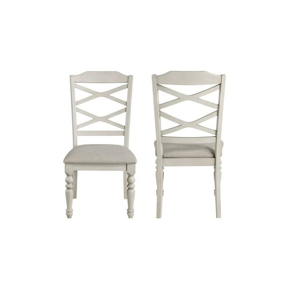 New Classic Furniture Jennifer Wood Dining Side Chair in Beige (Set of 2)