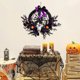 thumbnail image 5 of Halloween Simulation Skull Wreath Christmas Balls Scary Party Decoration Door Hanging Purple Wreath Rattan Circles, 5 of 5