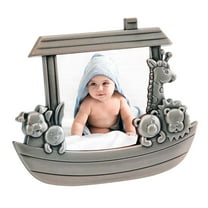 Creative Gifts International Noah's Ark 3x3 Photo Frame, Pewter Finish