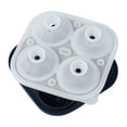 thumbnail image 2 of Organizadores Bandejas de hielo rosa, molde de hielo de diamante, fabricante de bolas de hielo de silicona de 4 cavidades, máquina de hielo de liberación fácil para cócteles, whisky y jugo casero AMMAO MXZZ23419A1106, 2 of 2