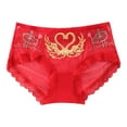 thumbnail image 1 of Aayomet Culotte Femme String Ouvert g Pants Lingerie Pyjama (Rouge, G), 1 of 5