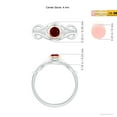 thumbnail image 4 of ANGARA Natural Bezel-Set Solitaire Ruby Dual Infinity Ring in 14K White & Rose Gold for Women (Size-4mm) | July Birthstone, Birthday, Anniversary, Jewelry Gift for Women | Natural Ruby Ring, 4 of 8