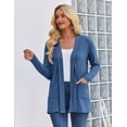 thumbnail image 4 of Zeagoo Cardigan for Women Long Sleeve Open Front Sweaters Casual Loose Lightweight Cardigans with Pockets, 4 of 6